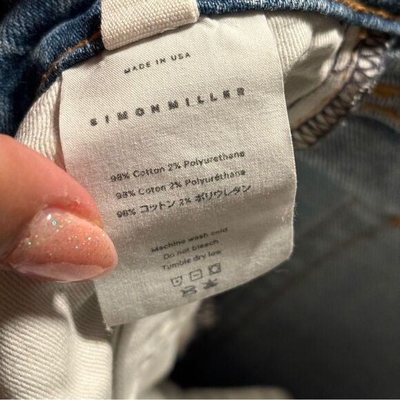 Simon Miller Slim Boot Jeans Blue Medium Wash Size 30 - Picture 9 of 15